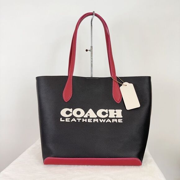 NWT Coach Kia Leather Tote In Colorblock - Picture 1 of 9